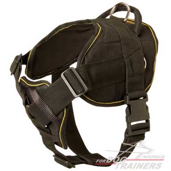 Strong reliable nylon pulling dog harness