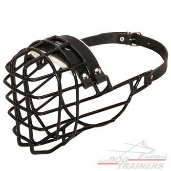 Black Rubber coated Wire Basket Dog Muzzle