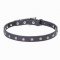 Handcrafted 4/5 inch (20 mm) Leather Dog Collar with Nickel Plated Stars - "Stellar"