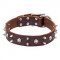 Designer Leather Dog Collar Spiked and Studded