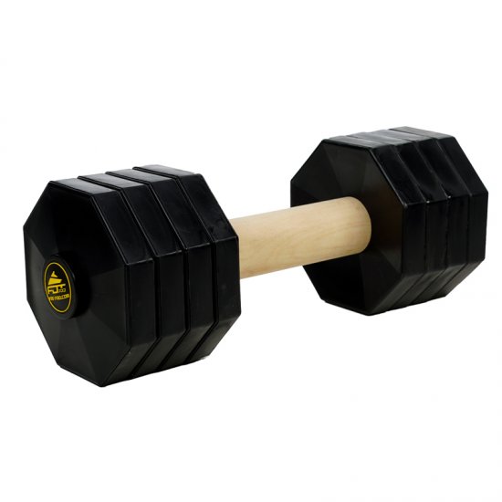 Wooden Dog Dumbbell with Plastic Weight Plates