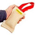 High Quality Retrieve Jute Puppy Bite Tug with One Handle - 2 1/3 inch on 8 inch (6x20 cm)