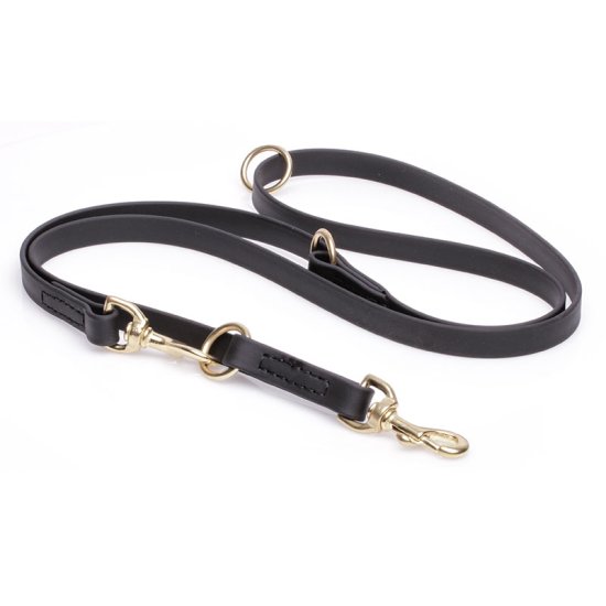 Multipurpose Black Biothane dog Leash for over 7 Different Activities