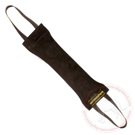 Leather Dog Bite Tug with 2 Handles - Click Image to Close