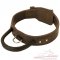 2 ply leather agitation dog collar with handle