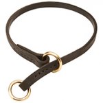 Silent Leather Training Choke Collar