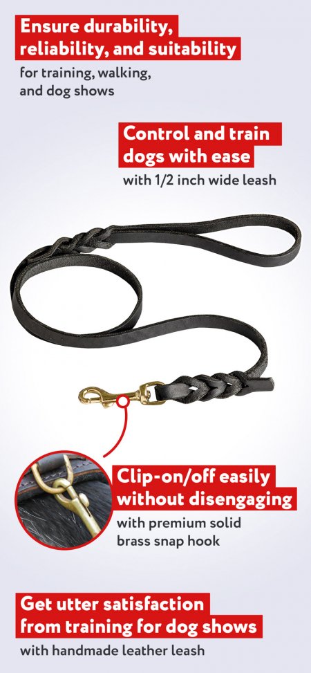 Leather Dog Lead for Active Lifestyle