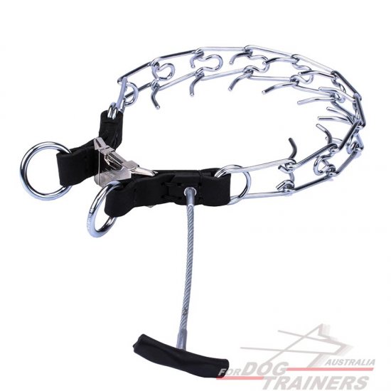 "Handy Trainer" Pinch Prong Dog Collar with Removable Handle