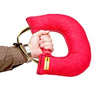 Round French Linen Dog Bite Tug Equipped with 2 Handles