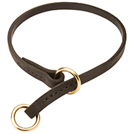 Silent Leather Training Choke Collar