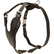 Y-shape Attack/Protection Training Leather Dog Harness