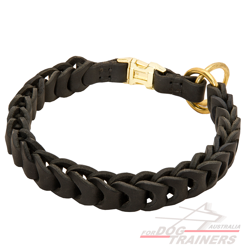 Order Braided Leather Choke Dog Collar | Behavior Correction