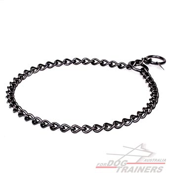 K9 Black Stainless Steel Dog Choke Collar