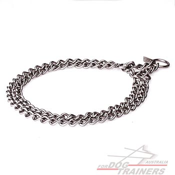 Double row of chains canine collar