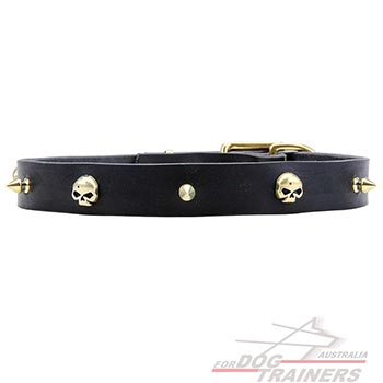 Decorated Leather Dog Collar