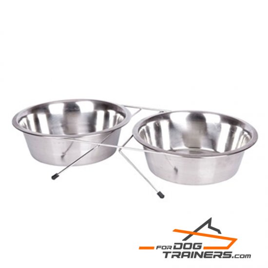 Durable Stainless Steel Bowls with Stand