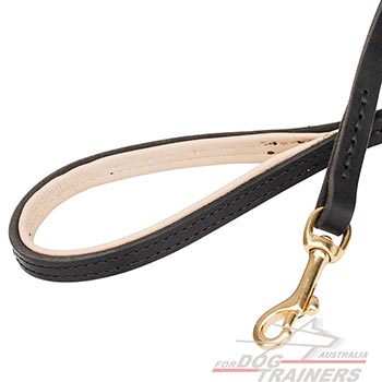 Extra comfortable handle on a dog leash 