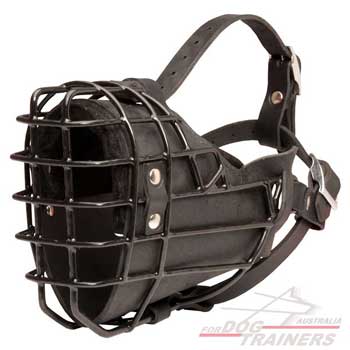 Rubber Covered Basket Muzzle for Military Dogs 