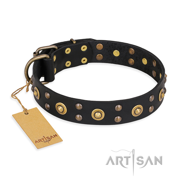 Easy wearing amazing dog collar with rust-proof buckle