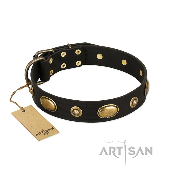 Unique genuine leather collar for your pet