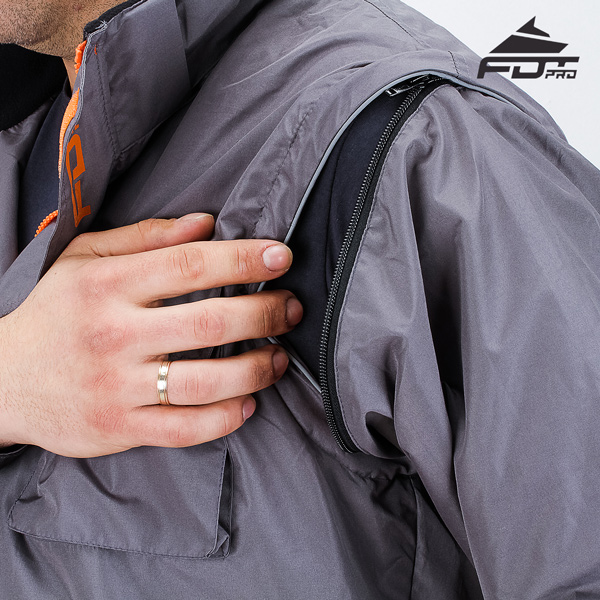 Durable Zipper on Sleeve for Pro Design Dog Training Jacket